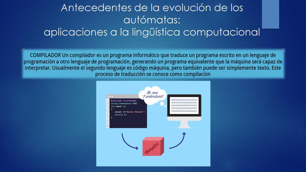 Antecedentes de la evolución de los autómatas: aplicaciones a la lingüística computacional