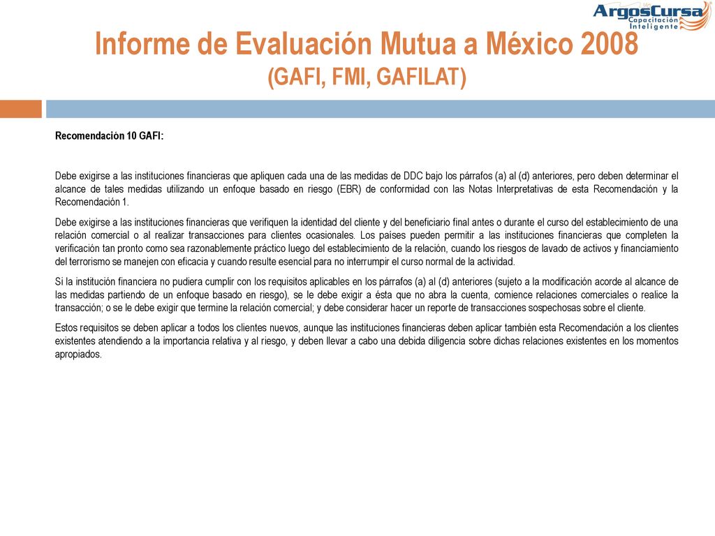 Informe de Evaluación Mutua a México 2008 (GAFI, FMI, GAFILAT)