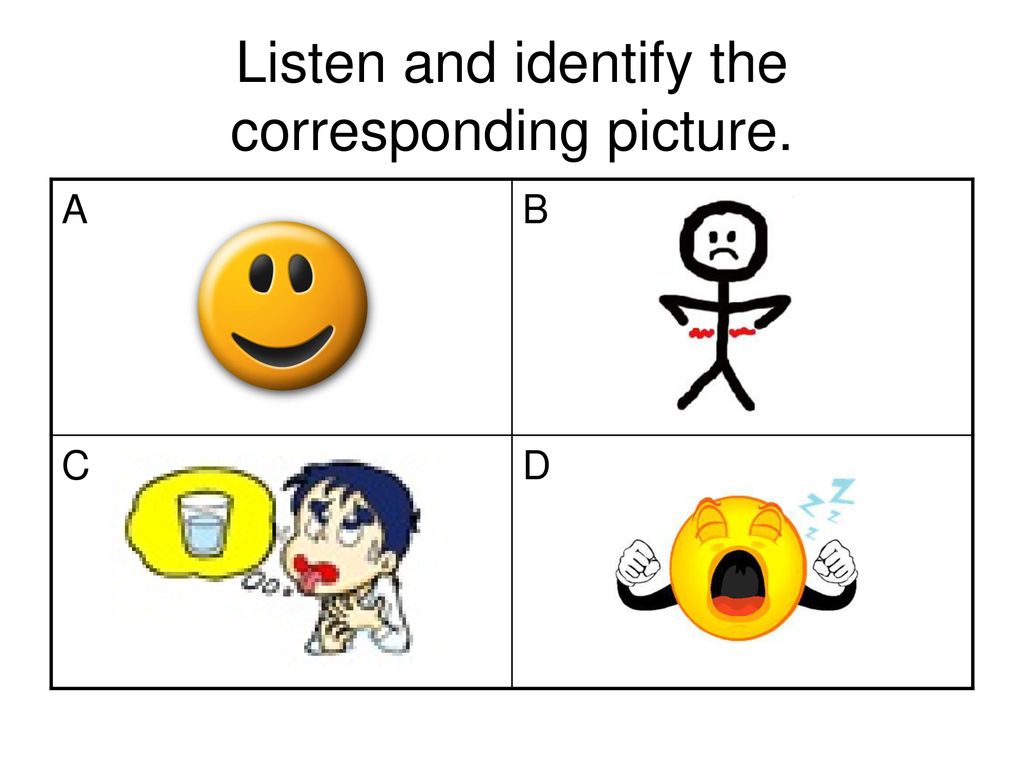 Listen and identify the corresponding picture.
