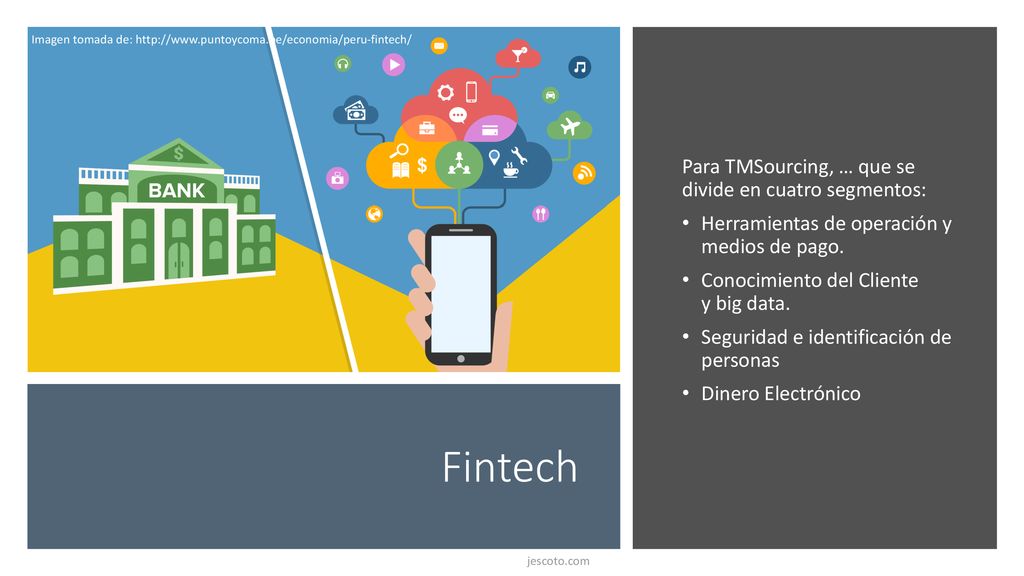 Fintech Para TMSourcing, … que se divide en cuatro segmentos: