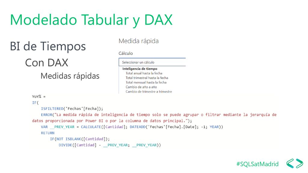 Modelado Tabular y DAX BI de Tiempos Con DAX Medidas rápidas