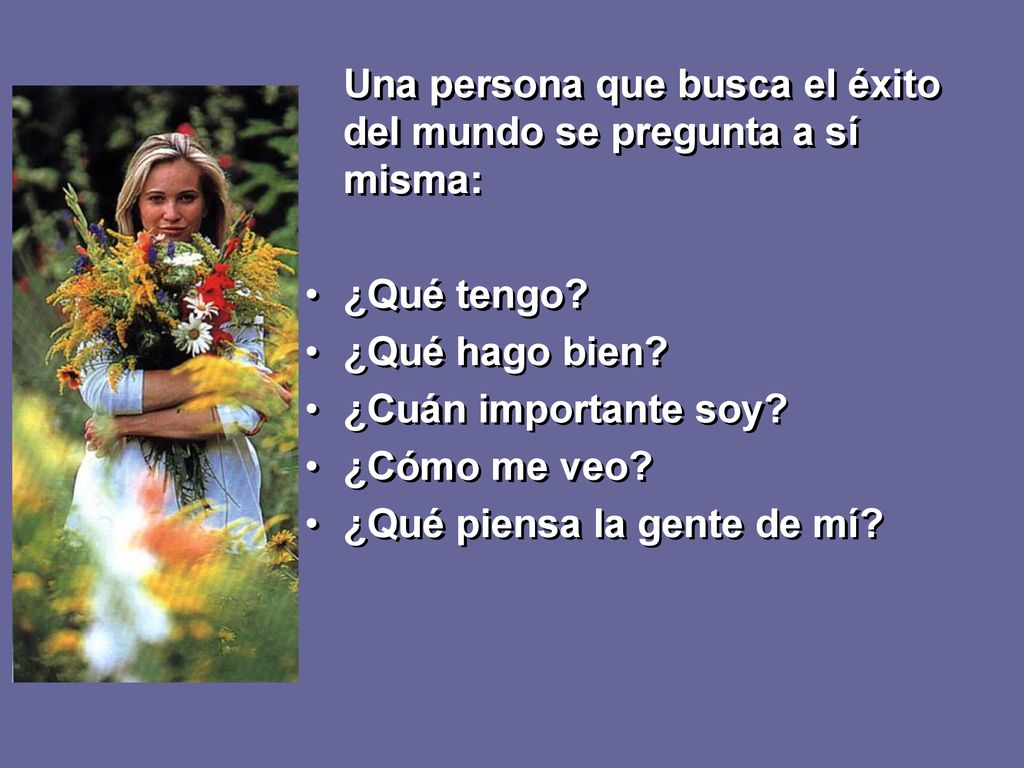 Una persona que busca el éxito del mundo se pregunta a sí misma: