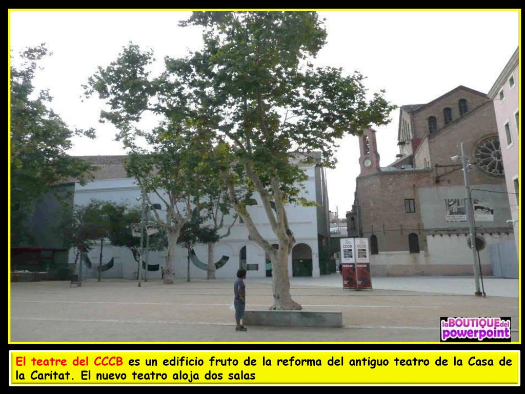 El teatre del CCCB es un edificio fruto de la reforma del antiguo teatro de la Casa de la Caritat.