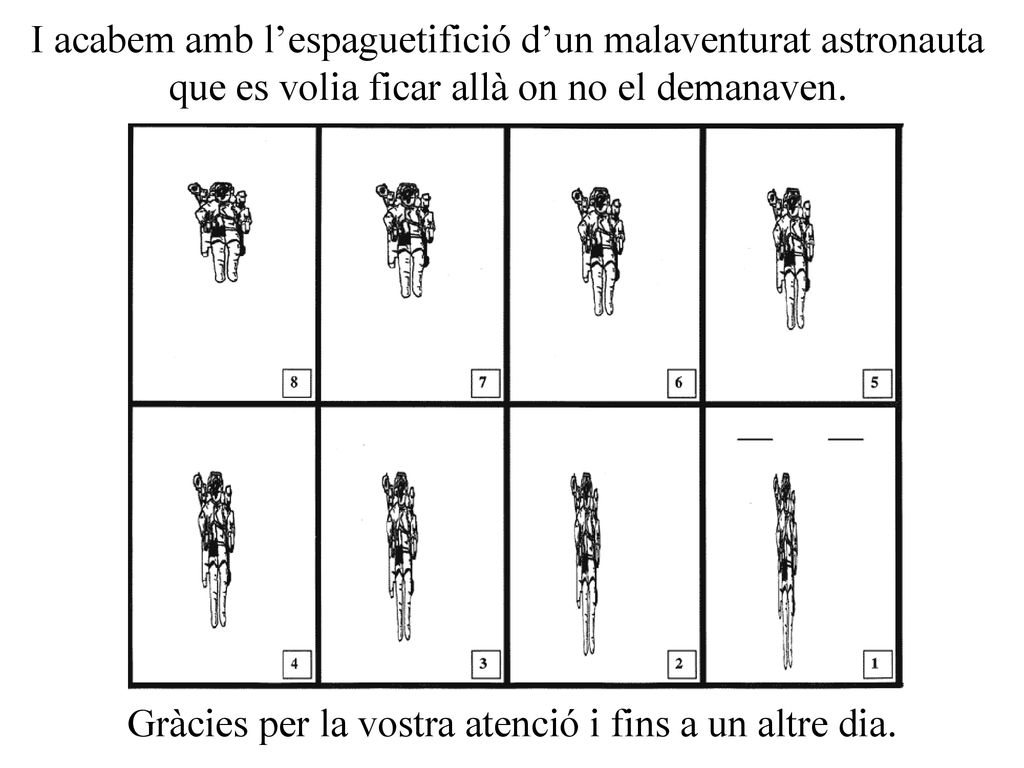 Gràcies per la vostra atenció i fins a un altre dia.