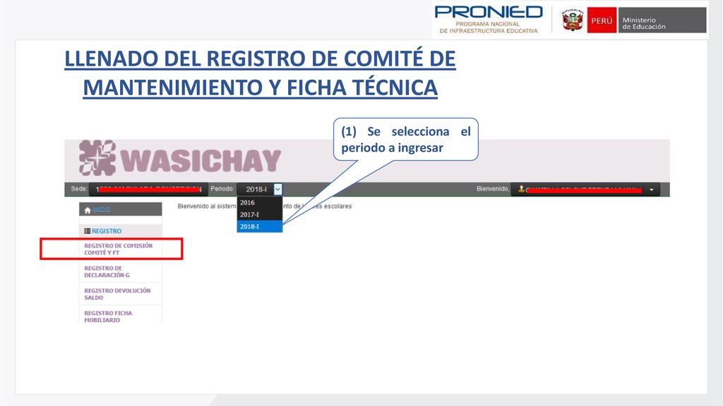 LLENADO DEL REGISTRO DE COMITÉ DE MANTENIMIENTO Y FICHA TÉCNICA