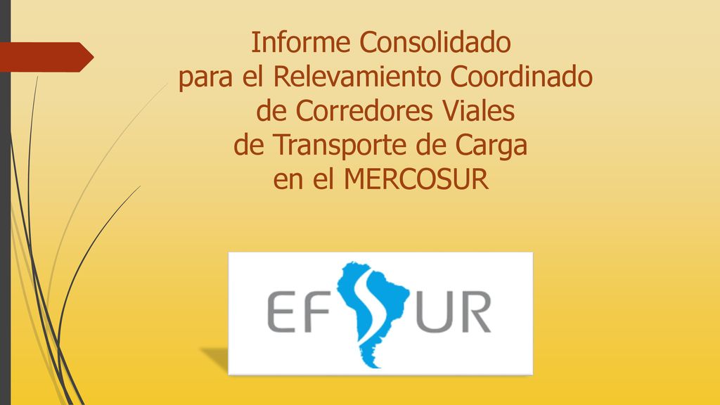 Informe Consolidado para el Relevamiento Coordinado de Corredores Viales de Transporte de Carga en el MERCOSUR