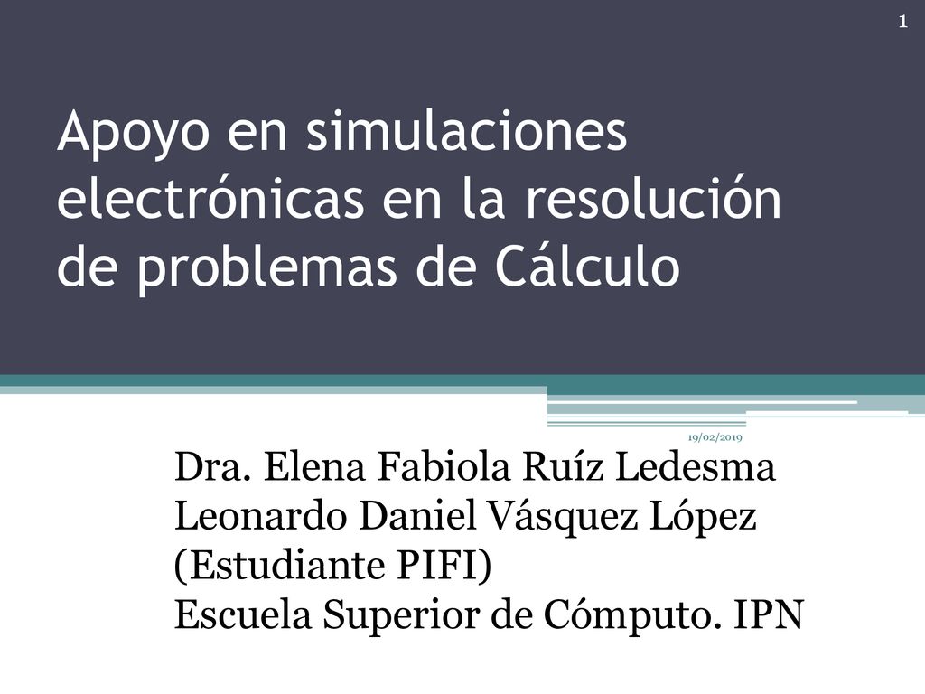 Apoyo en simulaciones electrónicas en la resolución de problemas de Cálculo
