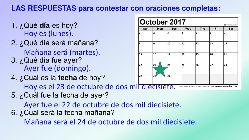 Hoy es el 23 de octubre de dos mil diecisiete.