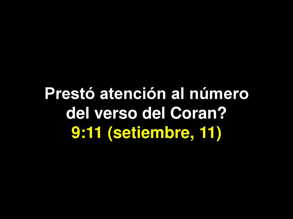 Prestó atención al número del verso del Coran