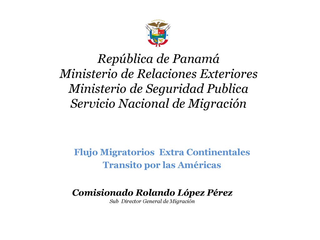 Flujo Migratorios Extra Continentales Transito por las Américas