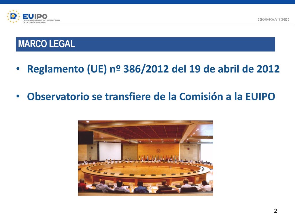 Studies Reglamento (UE) nº 386/2012 del 19 de abril de 2012