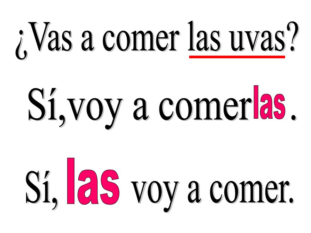 ¿Vas a comer las uvas las Sí,voy a comer . las Sí, voy a comer.