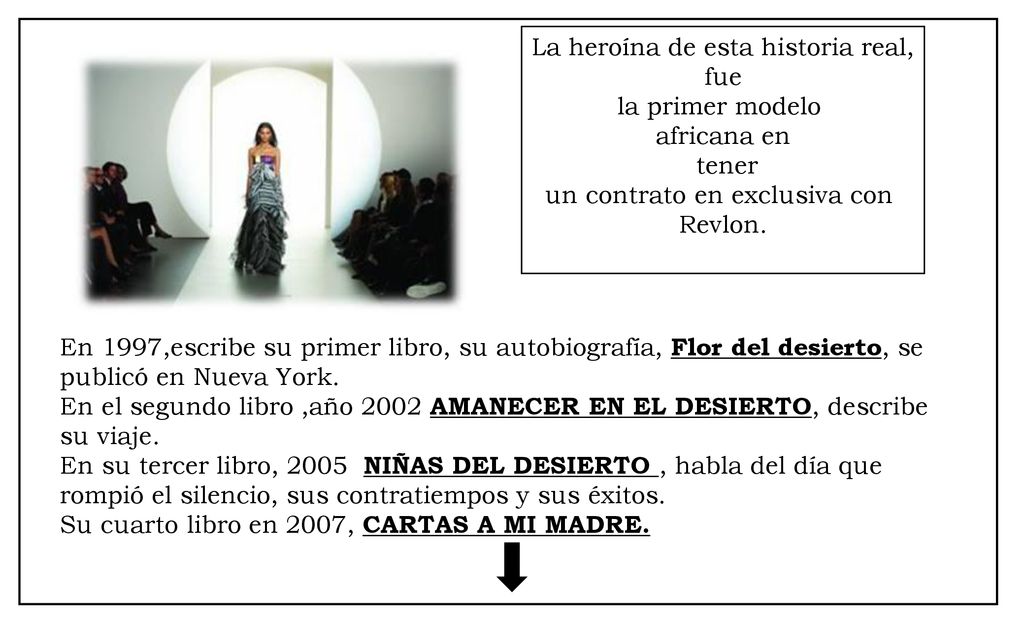 La heroína de esta historia real, fue la primer modelo africana en