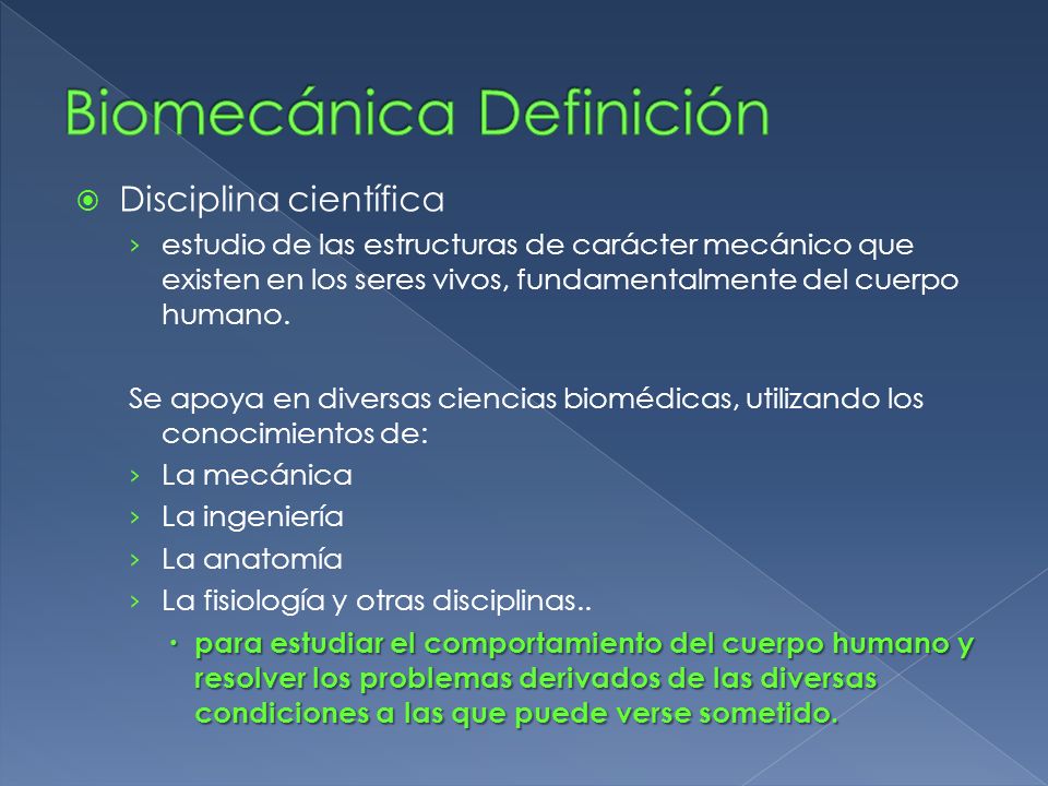 Biomecánica Definición