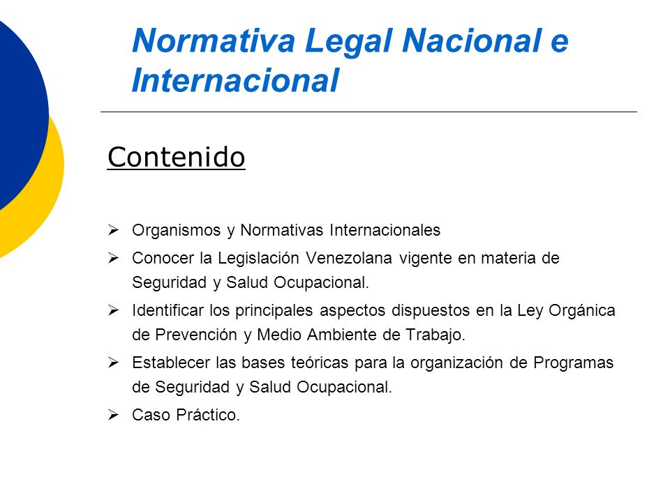 Normativa Legal Nacional e Internacional