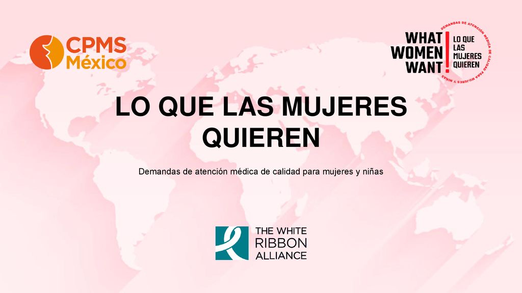 Demandas de atención médica de calidad para mujeres y niñas