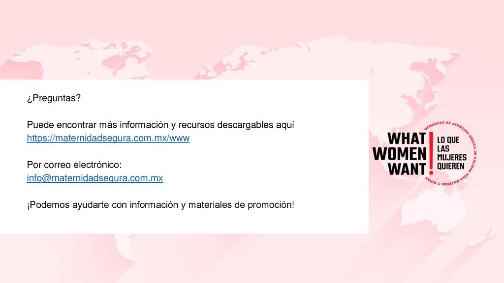 ¿Preguntas Puede encontrar más información y recursos descargables aquí.