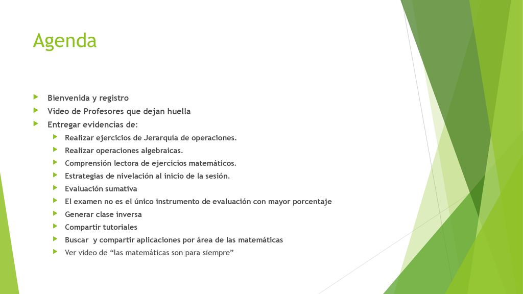 Agenda Bienvenida y registro Video de Profesores que dejan huella
