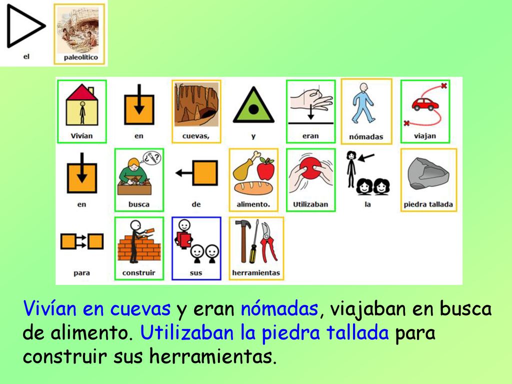 Vivían en cuevas y eran nómadas, viajaban en busca de alimento