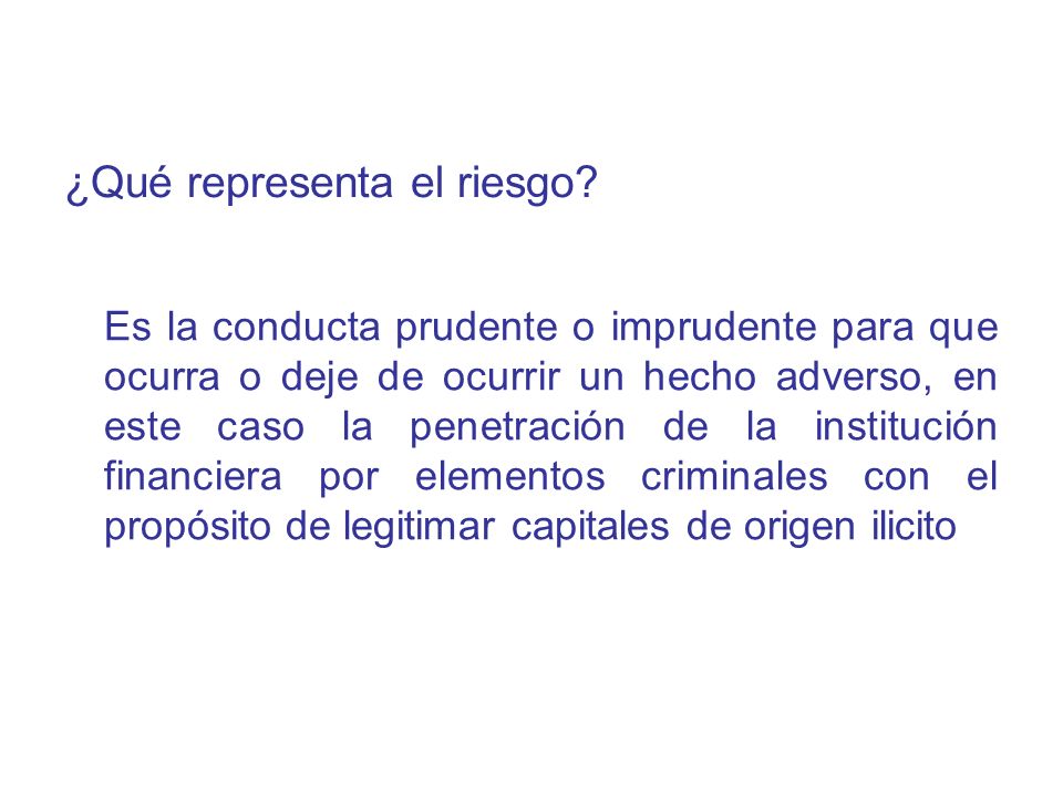 ¿Qué representa el riesgo