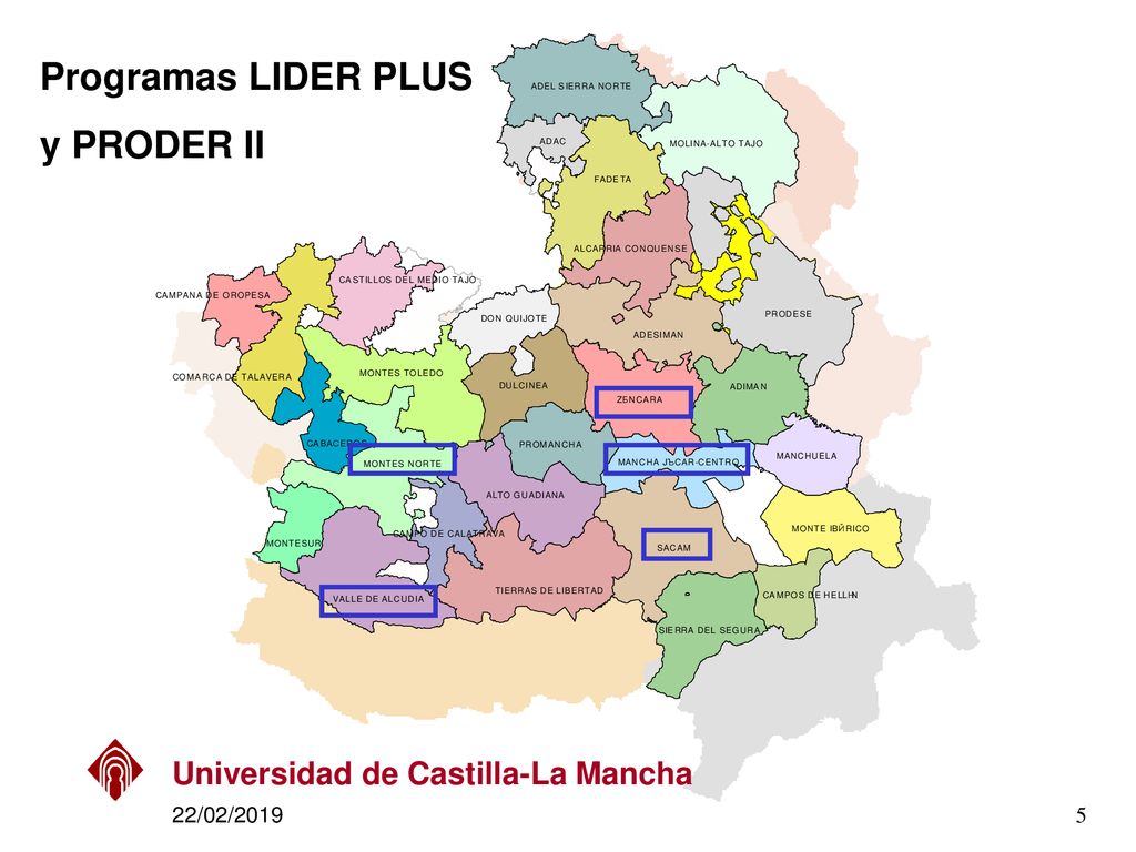 Programas LIDER PLUS y PRODER II Universidad de Castilla-La Mancha