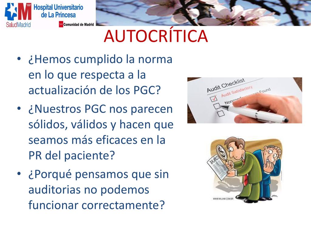 AUTOCRÍTICA ¿Hemos cumplido la norma en lo que respecta a la actualización de los PGC