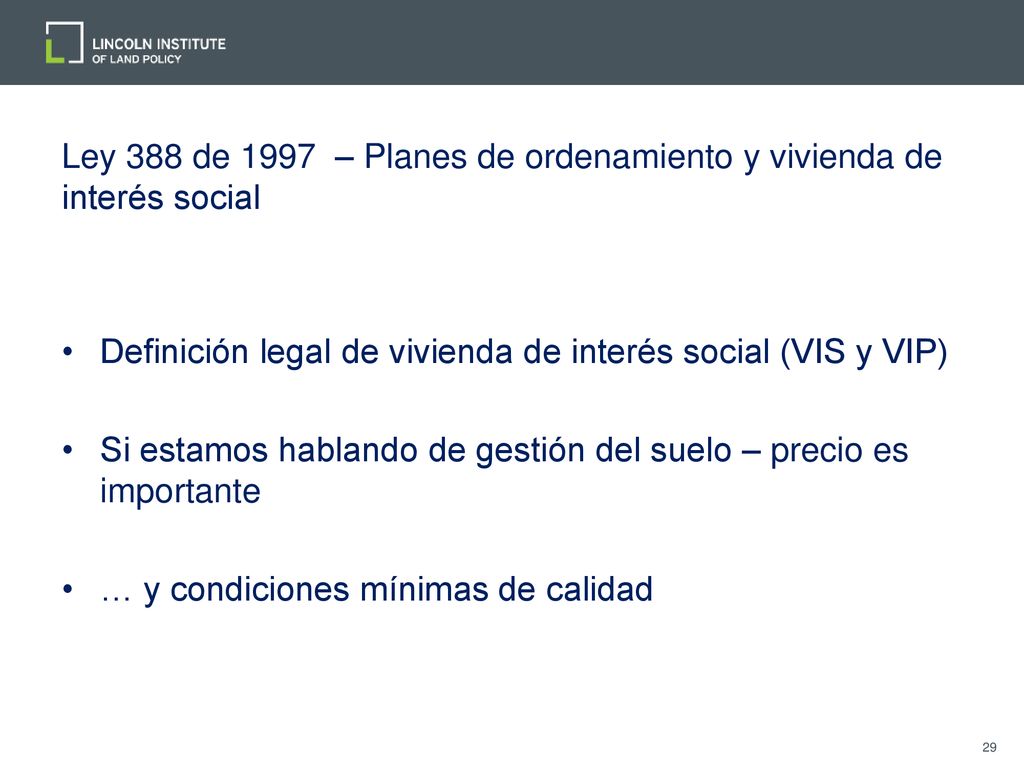 Ley 388 de 1997 – Planes de ordenamiento y vivienda de interés social