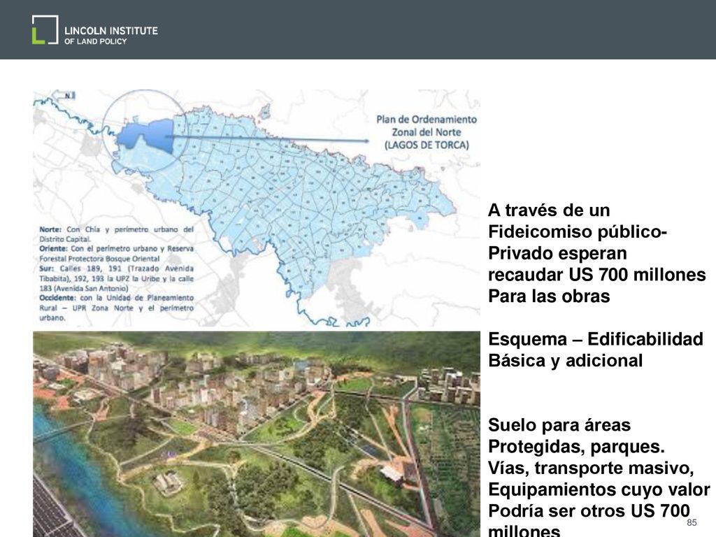 A través de un Fideicomiso público- Privado esperan. recaudar US 700 millones. Para las obras. Esquema – Edificabilidad.
