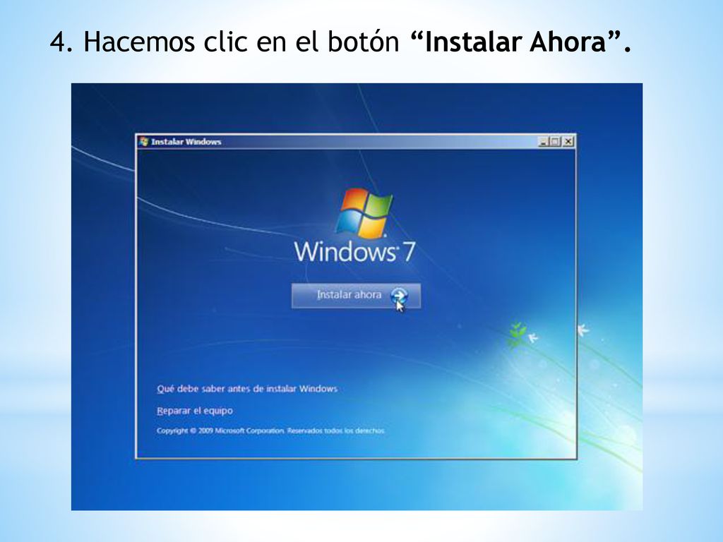 4. Hacemos clic en el botón Instalar Ahora .