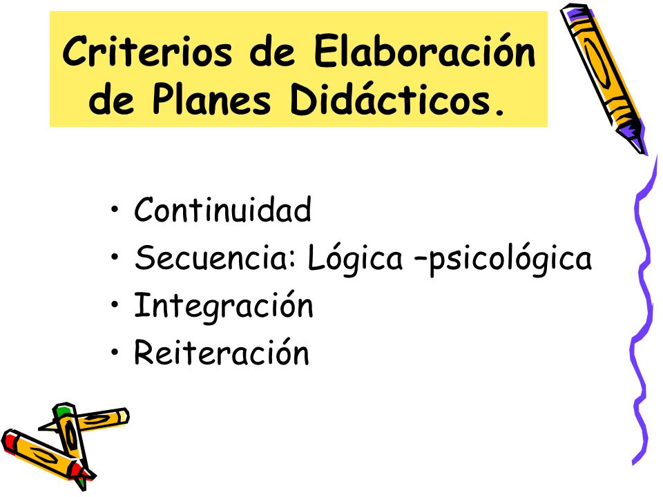 Criterios de Elaboración de Planes Didácticos.