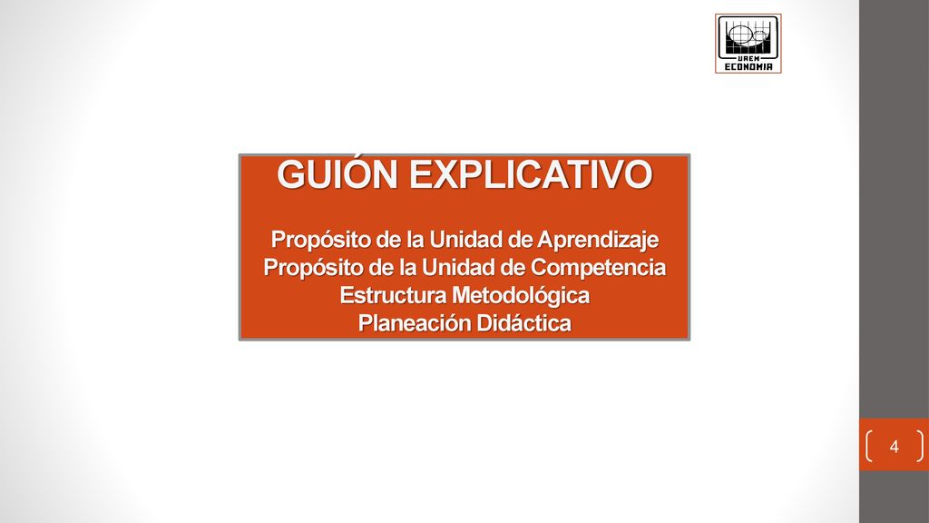 GUIÓN EXPLICATIVO Propósito de la Unidad de Aprendizaje Propósito de la Unidad de Competencia Estructura Metodológica Planeación Didáctica