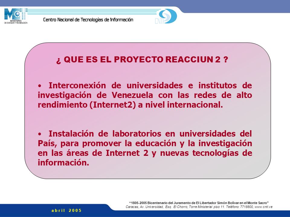 ¿ QUE ES EL PROYECTO REACCIUN 2