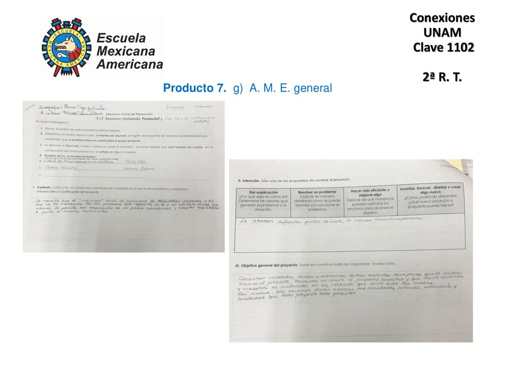 Producto 7. g) A. M. E. general