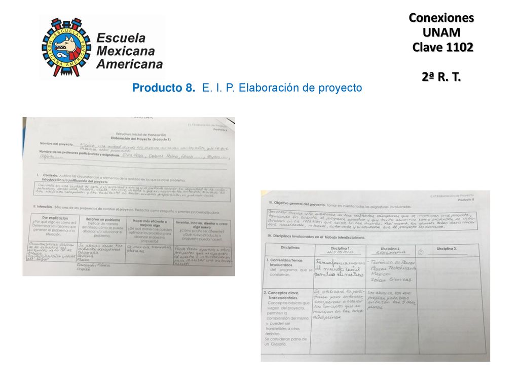 Producto 8. E. I. P. Elaboración de proyecto