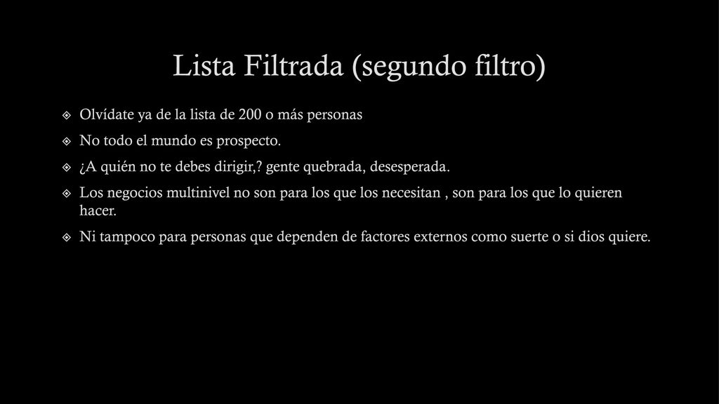 Lista Filtrada (segundo filtro)