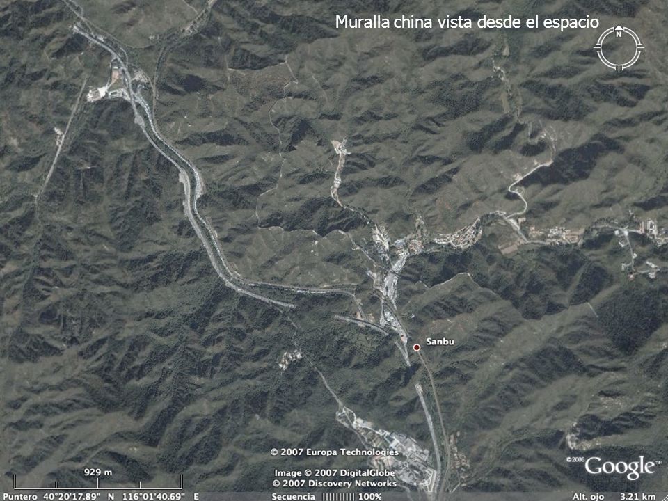 Muralla china vista desde el espacio