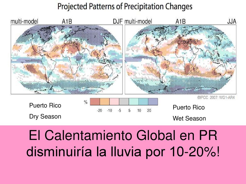 El Calentamiento Global en PR disminuiría la lluvia por 10-20%!