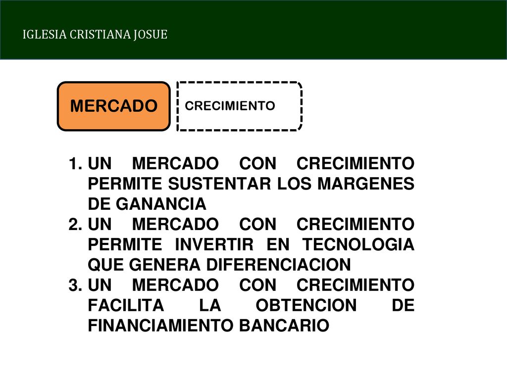 UN MERCADO CON CRECIMIENTO PERMITE SUSTENTAR LOS MARGENES DE GANANCIA