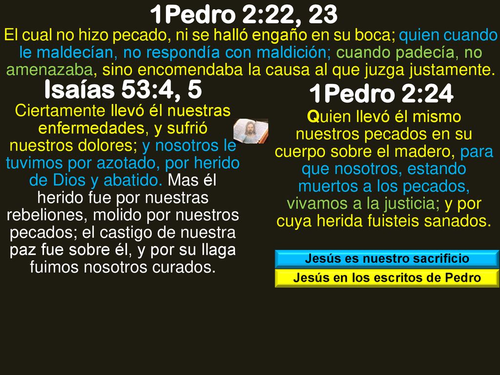 Jesús es nuestro sacrificio Jesús en los escritos de Pedro
