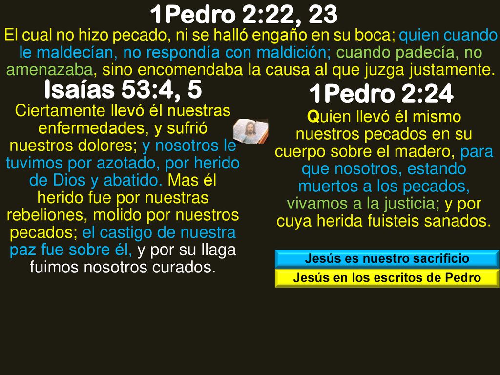 Jesús es nuestro sacrificio Jesús en los escritos de Pedro