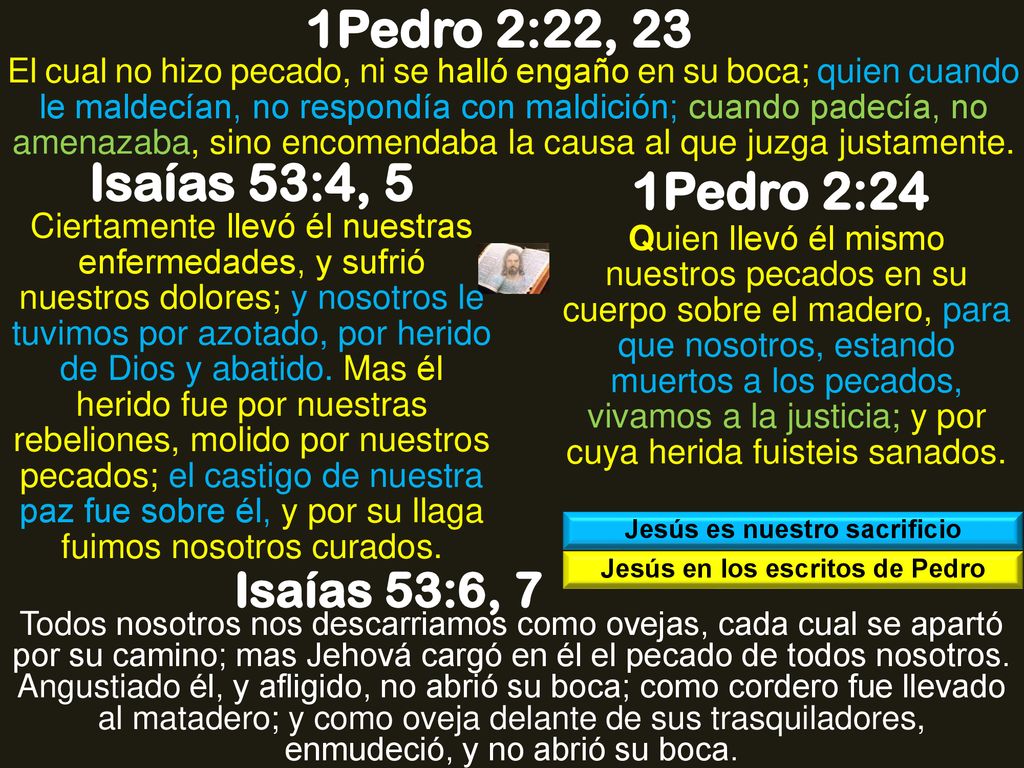 Jesús es nuestro sacrificio Jesús en los escritos de Pedro