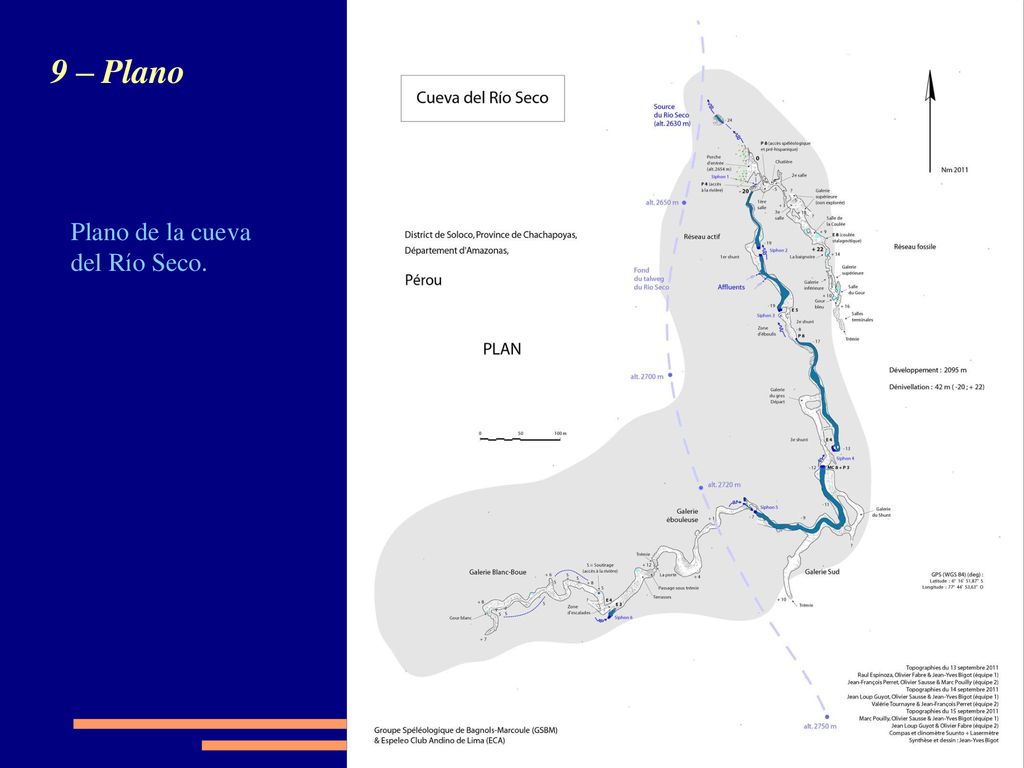 9 – Plano Plano de la cueva del Río Seco.