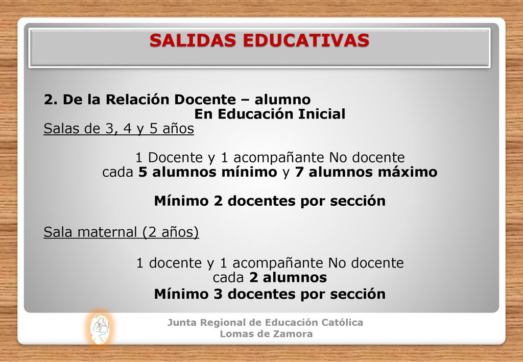 Mínimo 2 docentes por sección Mínimo 3 docentes por sección