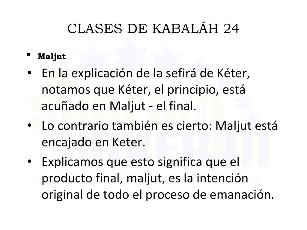 Lo contrario también es cierto: Maljut está encajado en Keter.