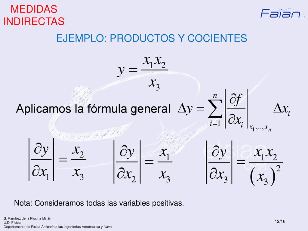 EJEMPLO: PRODUCTOS Y COCIENTES