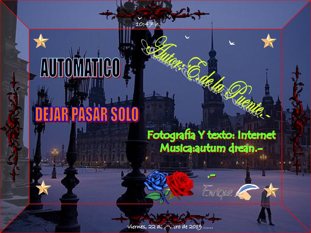 Fotografia Y texto: Internet viernes, 22 de febrero de 2019 ……