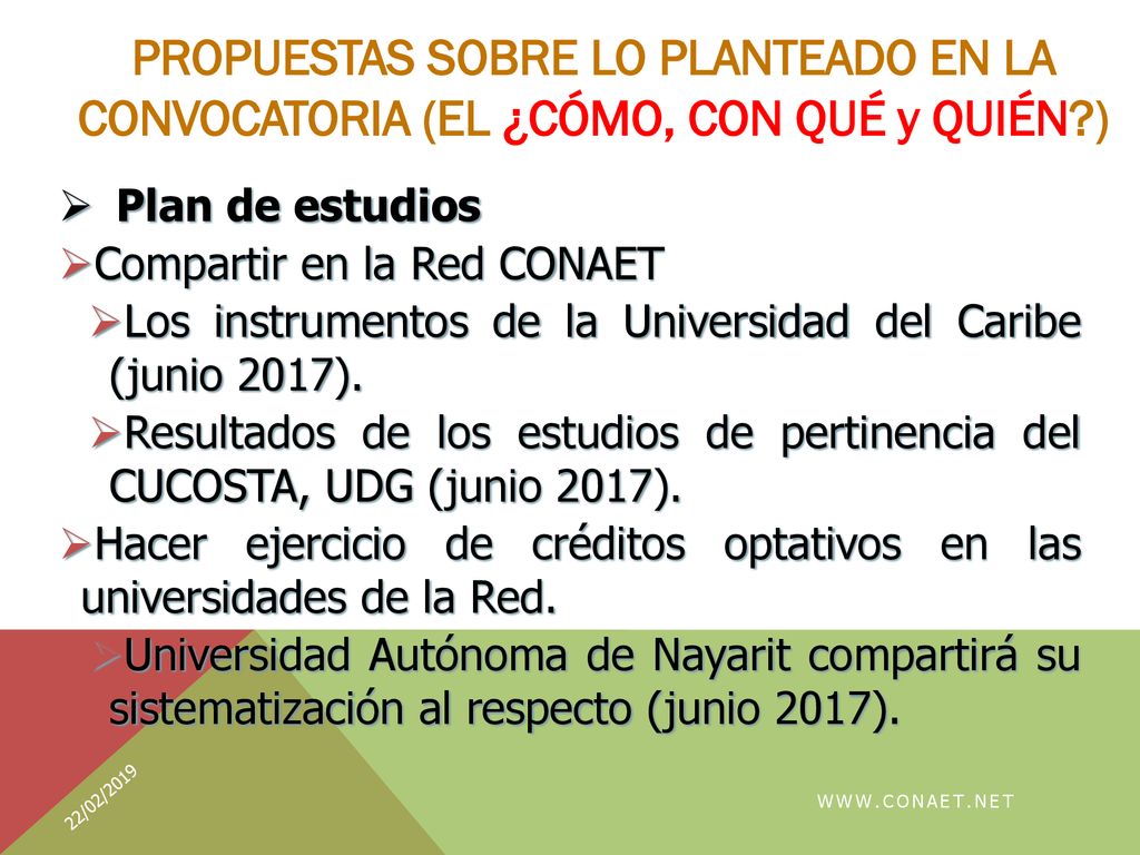 PROPUESTAS SOBRE LO PLANTEADO EN LA CONVOCATORIA (EL ¿CÓMO, CON QUÉ y QUIÉN )