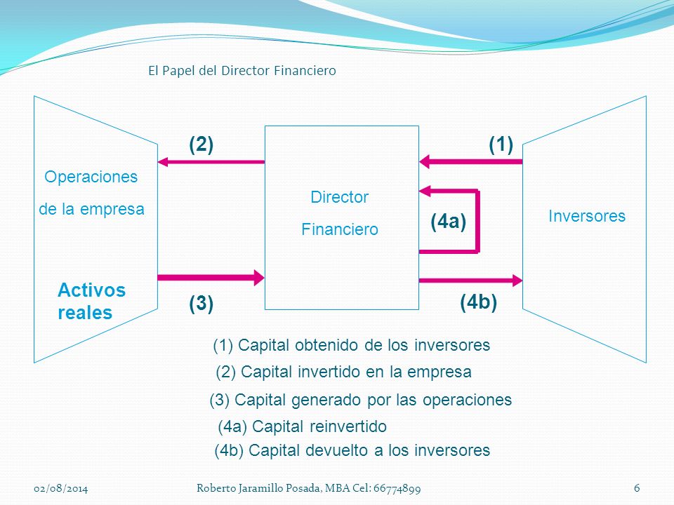 (2) (1) (4a) (3) (4b) Activos reales Operaciones Director