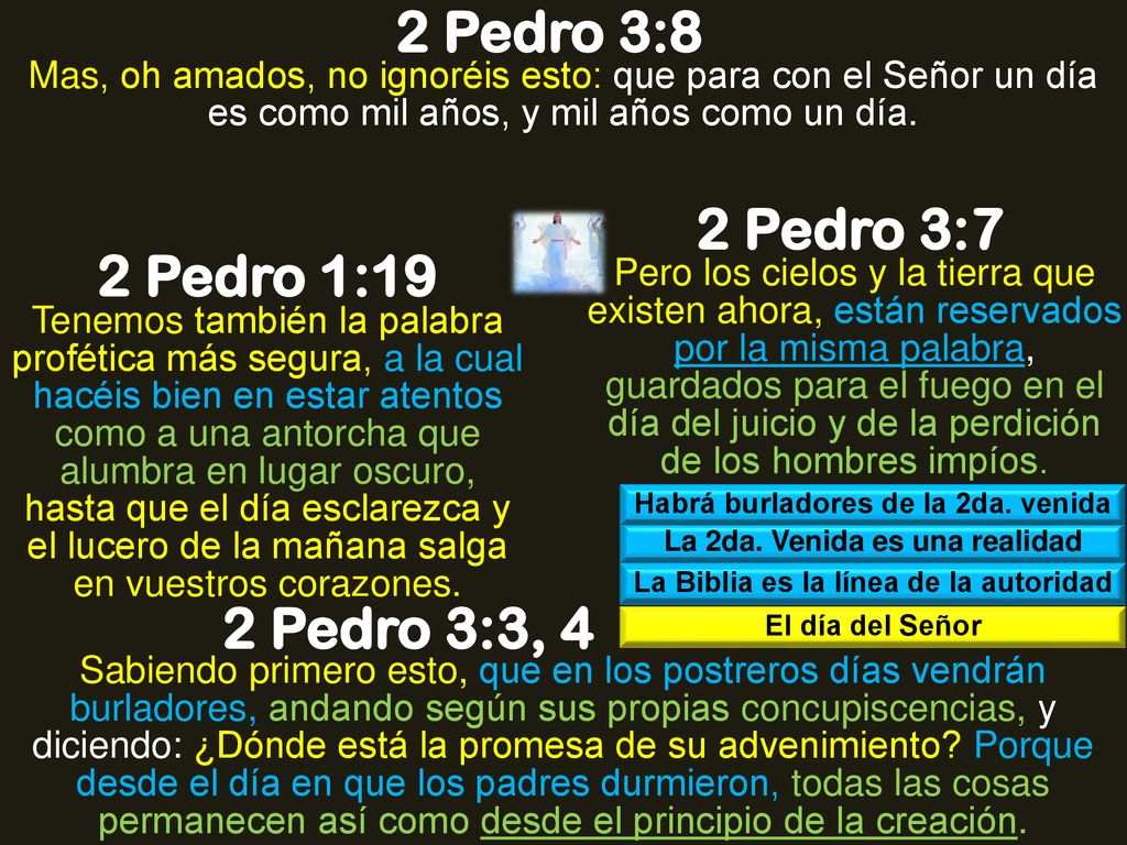 2 Pedro 3:8 2 Pedro 3:7 2 Pedro 1:19 2 Pedro 3:3, 4