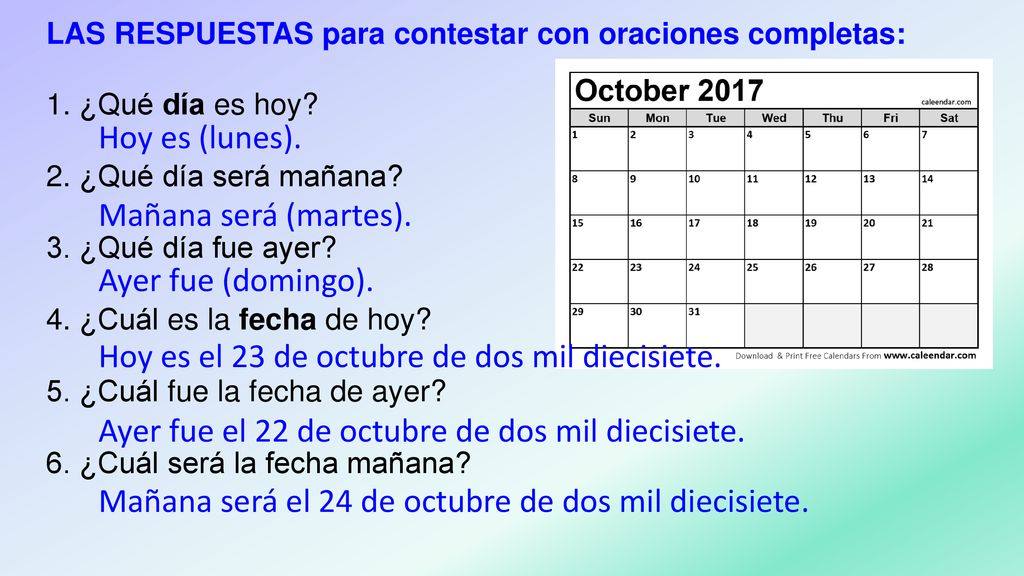 Hoy es el 23 de octubre de dos mil diecisiete.